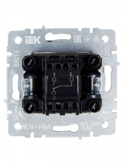 Выключатель проходной 1-кл. СП BRITE ВС10-1-6-БрА 10А алюм. IEK BR-V12-0-10-K47 BR-V12-0-10-K47