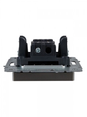 Выключатель проходной 1-кл. СП BRITE ВС10-1-6-БрС 10А сталь IEK BR-V12-0-10-K46 BR-V12-0-10-K46