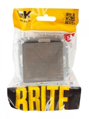 Выключатель проходной 1-кл. СП BRITE ВС10-1-6-БрС 10А сталь IEK BR-V12-0-10-K46 BR-V12-0-10-K46