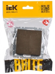 Выключатель проходной 1-кл. СП BRITE ВС10-1-6-БрТБ 10А бронза IEK BR-V12-0-10-K45 BR-V12-0-10-K45