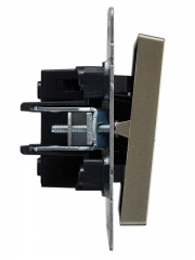 Выключатель проходной 1-кл. СП BRITE ВС10-1-6-БрШ 10А шампань IEK BR-V12-0-10-K37 BR-V12-0-10-K37