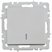 Выключатель 1-кл. СП BRITE ВС10-1-1-БрА 10А с инд. алюм. IEK BR-V10-1-10-K47 BR-V10-1-10-K47