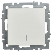 Выключатель 1-кл. СП BRITE ВС10-1-1-БрБ 10А с инд. бел. IEK BR-V10-1-10-K01 BR-V10-1-10-K01