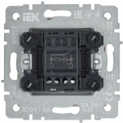 Выключатель 1-кл. СП BRITE ВС10-1-1-БрБ 10А с инд. бел. IEK BR-V10-1-10-K01 BR-V10-1-10-K01