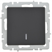Выключатель 1-кл. СП BRITE ВС10-1-1-БрГ 10А с инд. графит IEK BR-V10-1-10-K53 BR-V10-1-10-K53