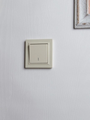 Выключатель 1-кл. СП BRITE ВС10-1-1-БрКр 10А с инд. беж. IEK BR-V10-1-10-K10 BR-V10-1-10-K10