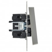 Выключатель 1-кл. СП BRITE ВС10-1-1-БрС 10А с инд. сталь IEK BR-V10-1-10-K46 BR-V10-1-10-K46