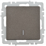 Выключатель 1-кл. СП BRITE ВС10-1-1-БрТБ 10А с инд. бронза IEK BR-V10-1-10-K45 BR-V10-1-10-K45