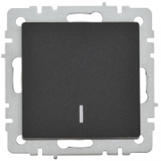 Выключатель 1-кл. СП BRITE ВС10-1-1-БрЧ 10А с инд. черн. IEK BR-V10-1-10-K02 BR-V10-1-10-K02