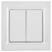 Выключатель 2-кл. СП BRITE ВСР10-2-0-БрБ 10А в сборе бел. IEK BR-V20-0-10-K01-F BR-V20-0-10-K01-F