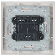 Выключатель 2-кл. СП BRITE ВСР10-2-0-БрБ 10А в сборе бел. IEK BR-V20-0-10-K01-F BR-V20-0-10-K01-F
