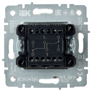 Выключатель проходной 2-кл. СП BRITE ВС10-2-6-БрБ 10А бел. IEK BR-V22-0-10-K01 BR-V22-0-10-K01