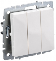 Выключатель 3-кл. СП BRITE ВС10-3-0-БрБ 10А бел. IEK BR-V30-0-10-K01 BR-V30-0-10-K01