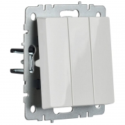 Выключатель 3-кл. СП BRITE ВС10-3-0-БрБ 10А бел. IEK BR-V30-0-10-K01 BR-V30-0-10-K01