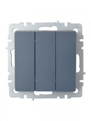 Выключатель 3-кл. СП BRITE ВС10-3-0-БрМ 10А маренго IEK BR-V30-0-10-K35 BR-V30-0-10-K35