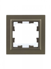 Рамка 1-м IP44 BRITE РУ-1-БрШ-44 шампань IEK BR-M12-44-K37 BR-M12-44-K37