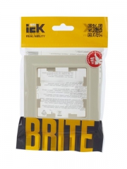 Рамка 1-м BRITE РУ-1-БрКр беж. IEK BR-M12-K10 BR-M12-K10