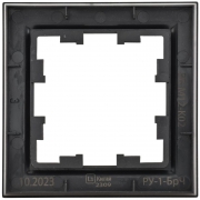 Рамка 1-м BRITE РУ-1-БрЧ черн. IEK BR-M12-K02 BR-M12-K02