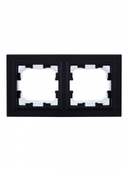 Рамка 2-м IP44 BRITE РУ-2-БрЧ-44 черн. IEK BR-M22-44-K02 BR-M22-44-K02