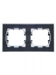 Рамка 2-м IP44 BRITE РУ-2-БрЧ-44 черн. IEK BR-M22-44-K02 BR-M22-44-K02