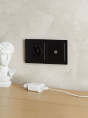 Рамка 2-м IP44 BRITE РУ-2-БрЧ-44 черн. IEK BR-M22-44-K02 BR-M22-44-K02