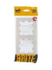 Рамка 2-м BRITE РУ-2-БрЖ жемчуж. IEK BR-M22-K36 BR-M22-K36