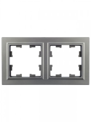 Рамка 2-м BRITE РУ-2-БрС сталь IEK BR-M22-K46 BR-M22-K46