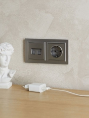 Рамка 2-м BRITE РУ-2-БрС сталь IEK BR-M22-K46 BR-M22-K46