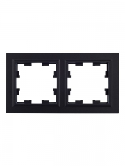 Рамка 2-м BRITE РУ-2-БрЧ черн. IEK BR-M22-K02 BR-M22-K02