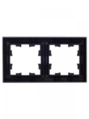 Рамка 2-м BRITE РУ-2-БрЧ черн. IEK BR-M22-K02 BR-M22-K02