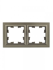 Рамка 2-м BRITE РУ-2-БрШ шампань IEK BR-M22-K37 BR-M22-K37