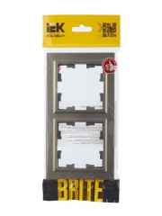 Рамка 2-м BRITE РУ-2-БрШ шампань IEK BR-M22-K37 BR-M22-K37