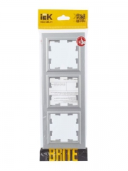 Рамка 3-м BRITE РУ-3-БрА алюм. IEK BR-M32-K47 BR-M32-K47