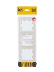 Рамка 3-м BRITE РУ-3-БрЖ жемчуж. IEK BR-M32-K36 BR-M32-K36