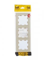 Рамка 3-м BRITE РУ-3-БрКр беж. IEK BR-M32-K10 BR-M32-K10