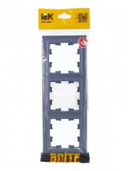 Рамка 3-м BRITE РУ-3-БрМ маренго IEK BR-M32-K35 BR-M32-K35