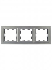 Рамка 3-м BRITE РУ-3-БрС сталь IEK BR-M32-K46 BR-M32-K46