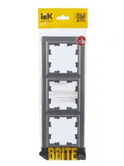 Рамка 3-м BRITE РУ-3-БрС сталь IEK BR-M32-K46 BR-M32-K46