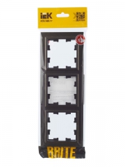 Рамка 3-м BRITE РУ-3-БрТБ бронза IEK BR-M32-K45 BR-M32-K45