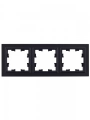 Рамка 3-м BRITE РУ-3-БрЧ черн. IEK BR-M32-K02 BR-M32-K02