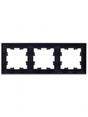 Рамка 3-м BRITE РУ-3-БрЧ черн. IEK BR-M32-K02 BR-M32-K02