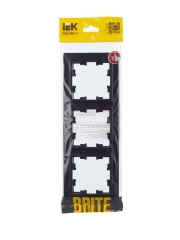 Рамка 3-м BRITE РУ-3-БрЧ черн. IEK BR-M32-K02 BR-M32-K02