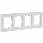 Рамка 4-м BRITE РУ-4-БрБ бел. IEK BR-M42-K01 BR-M42-K01
