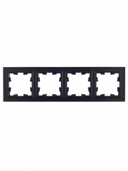 Рамка 4-м BRITE РУ-4-БрЧ черн. IEK BR-M42-K02 BR-M42-K02