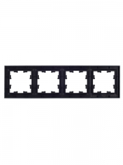 Рамка 4-м BRITE РУ-4-БрЧ черн. IEK BR-M42-K02 BR-M42-K02