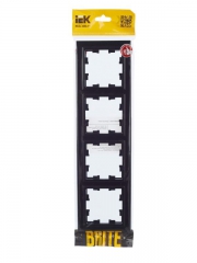 Рамка 4-м BRITE РУ-4-БрЧ черн. IEK BR-M42-K02 BR-M42-K02
