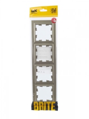 Рамка 4-м BRITE РУ-4-БрШ шампань IEK BR-M42-K37 BR-M42-K37