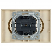 Розетка 2-м СП BRITE РС12-3-БрКр 16А в сборе с заземл. без защ. шторок беж. IEK BR-R21-16-K10-F BR-R21-16-K10-F