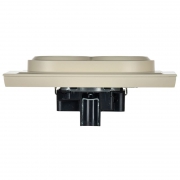 Розетка 2-м СП BRITE РС12-3-БрКр 16А в сборе с заземл. без защ. шторок беж. IEK BR-R21-16-K10-F BR-R21-16-K10-F