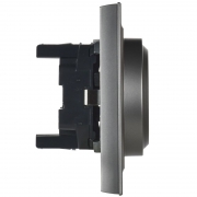 Розетка 2-м СП BRITE РС12-3-БрС 16А в сборе с заземл. без защ. шторок сталь IEK BR-R21-16-K46-F BR-R21-16-K46-F